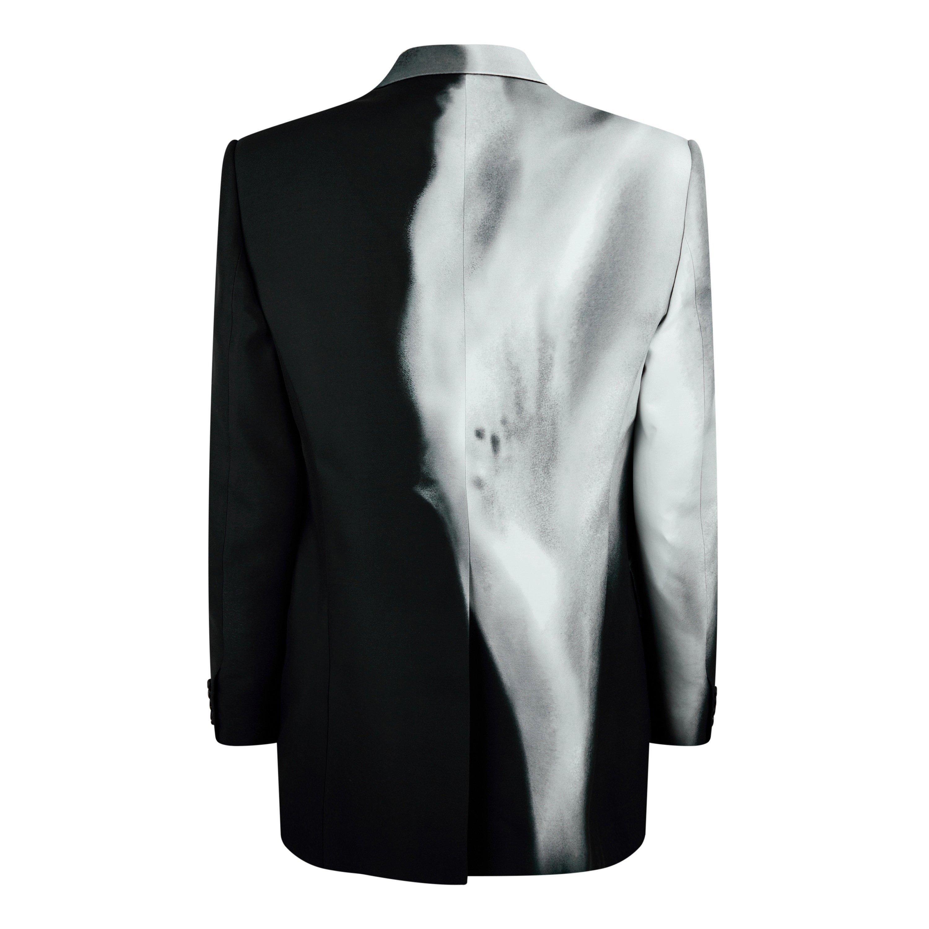 Luminous Flower Single Breasted Viscose Long Sleeve Blazer