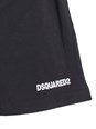 Dsquared2 Black Bermuda with Elastic Waist and Drawstring and Logo on the Front in Cotton Man