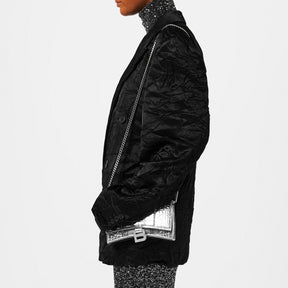 Double-Breasted Crinkled Jacket