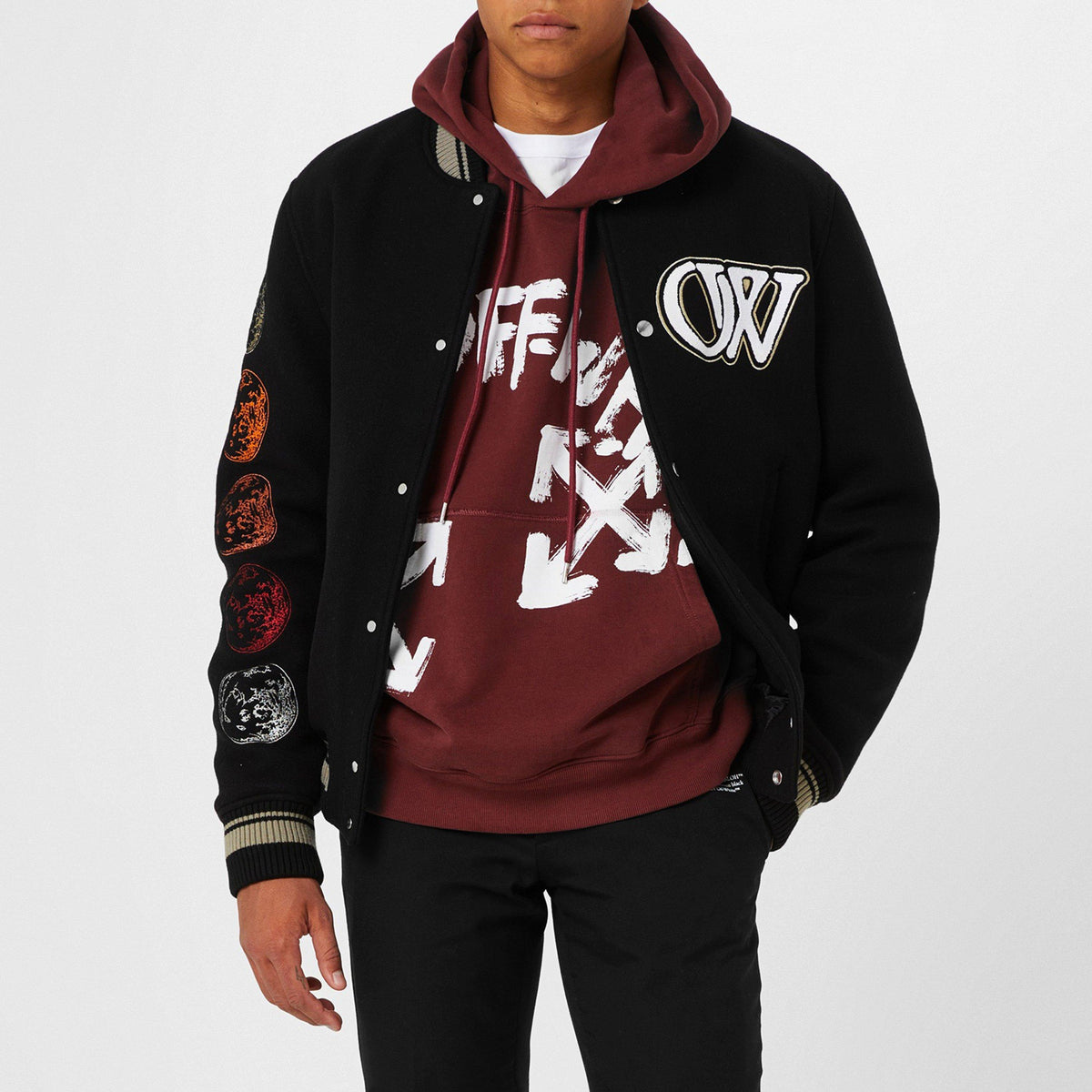 Moon Wool Varsity Bomber Jacket
