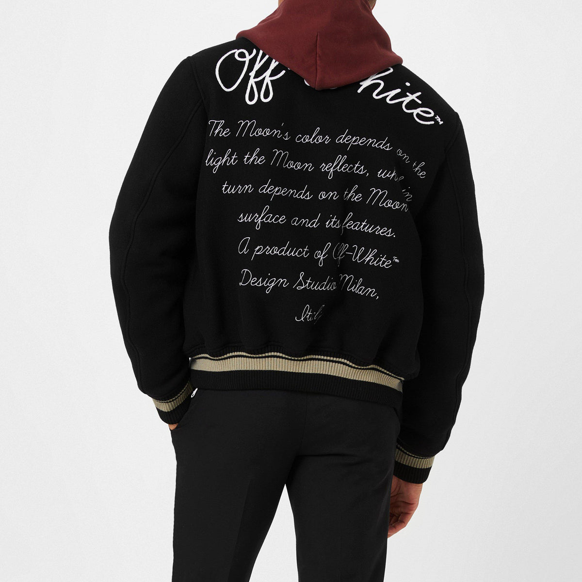 Moon Wool Varsity Bomber Jacket