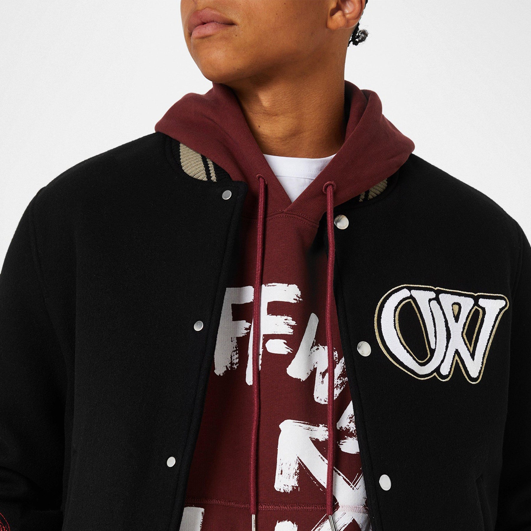 Moon Wool Varsity Bomber Jacket