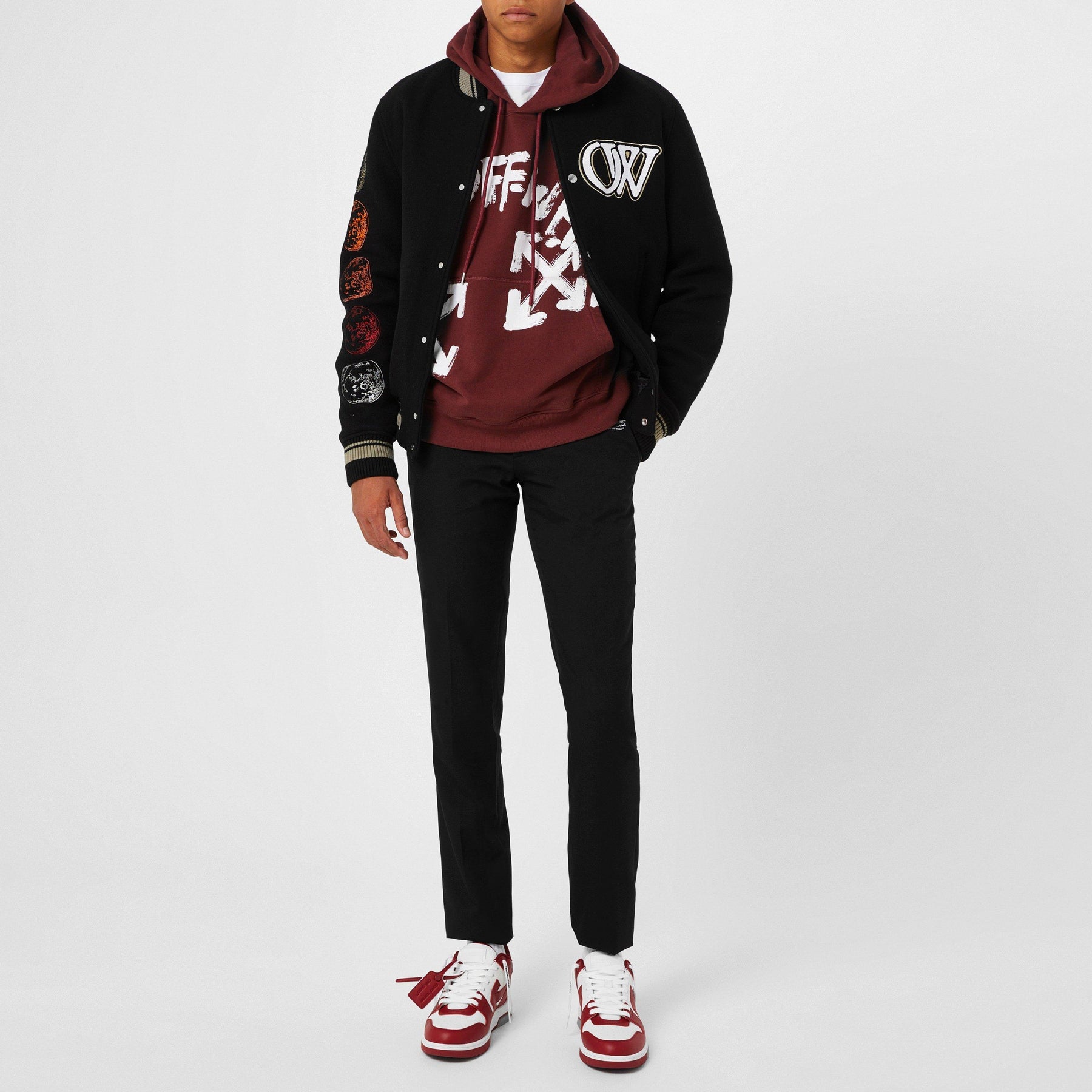 Moon Wool Varsity Bomber Jacket