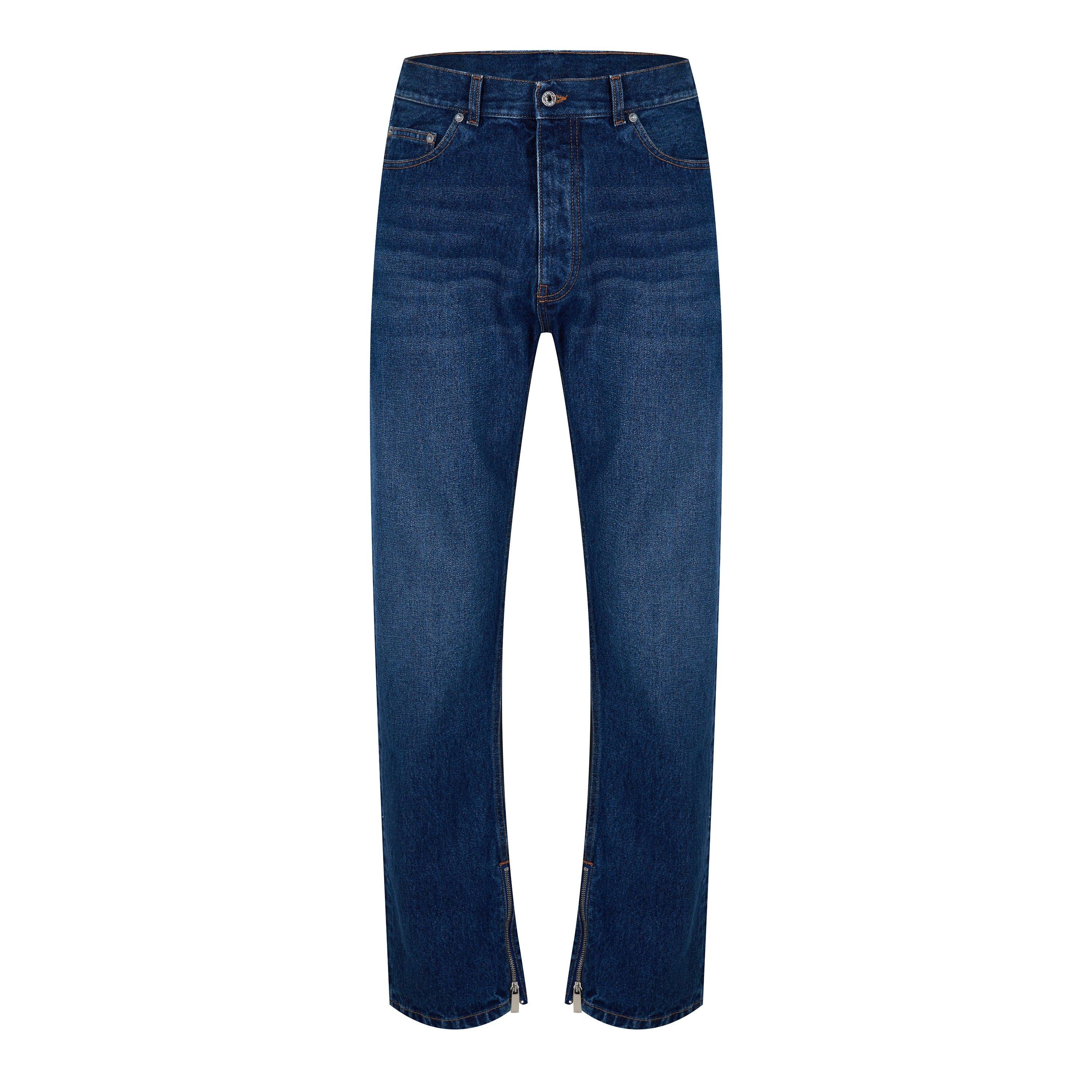 Zip Skate Mid Rise Straight Leg Jeans
