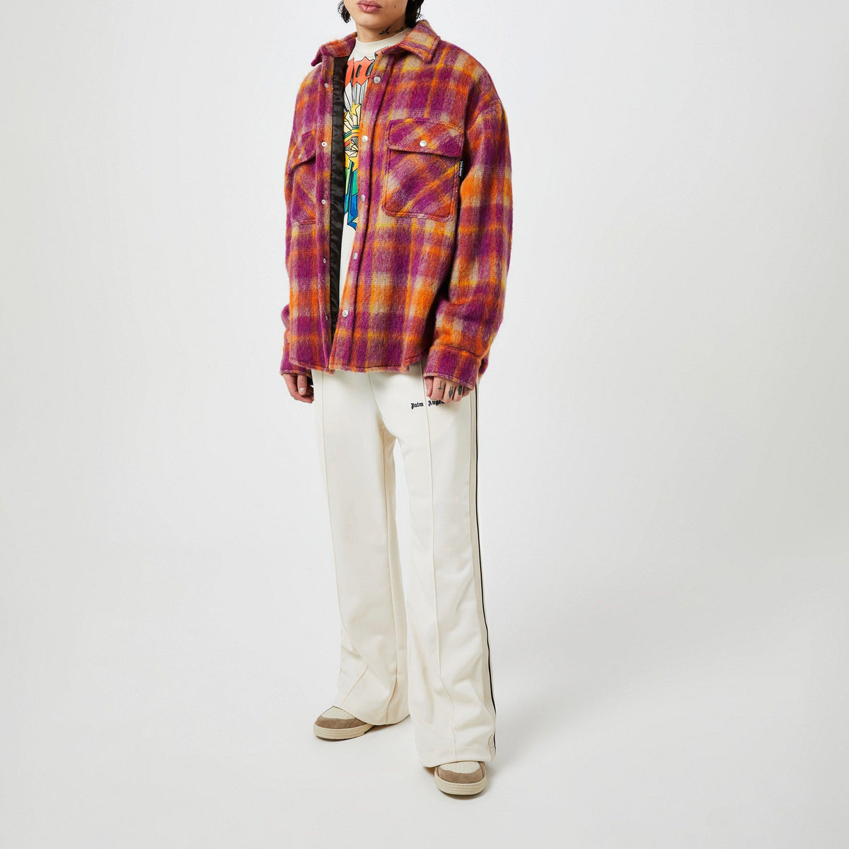 Brushed Wool Check Overshirt