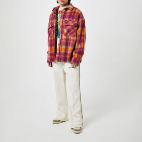 Brushed Wool Check Overshirt