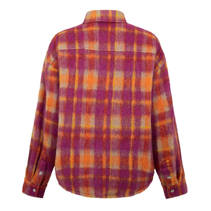 Brushed Wool Check Overshirt