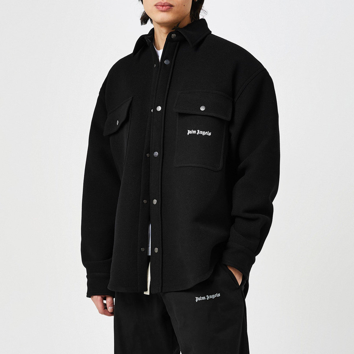 Snap-Up Logo Overshirt