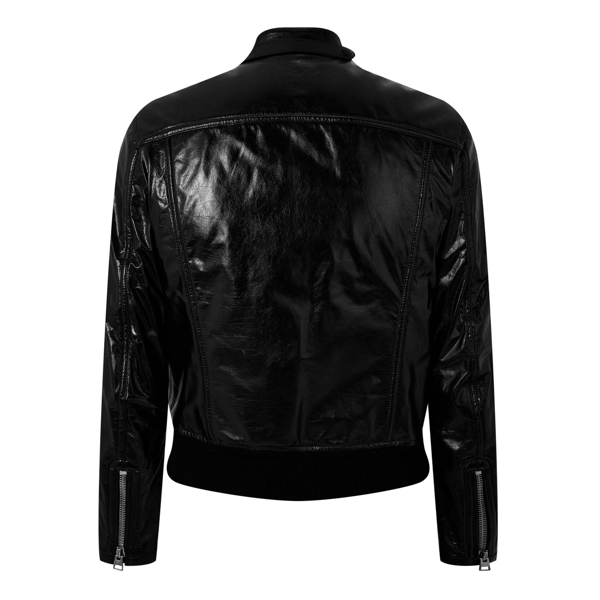 Vinyl Leather Biker Jacket