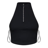 Ribbed Open Back Top