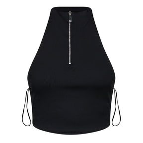 Ribbed Open Back Top