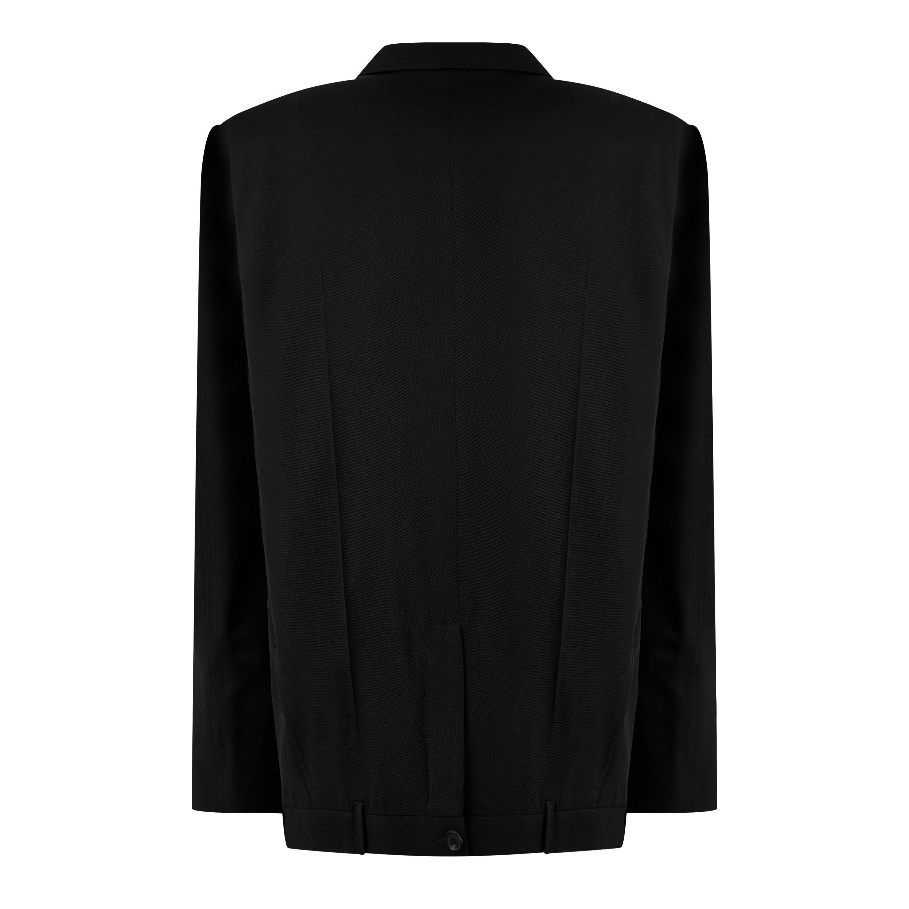 Double Breasted Wool Long Sleeve Blazer