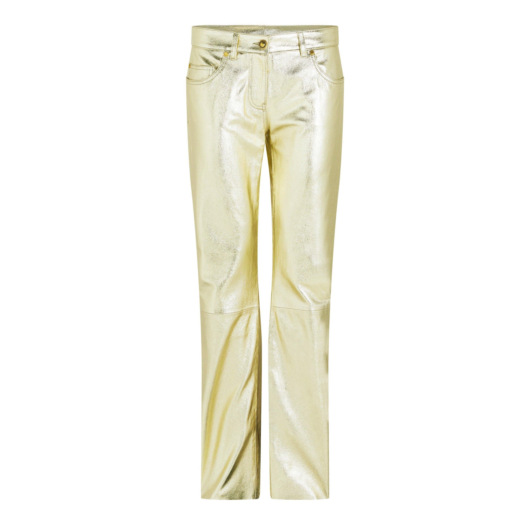 Laminated Leather Trousers