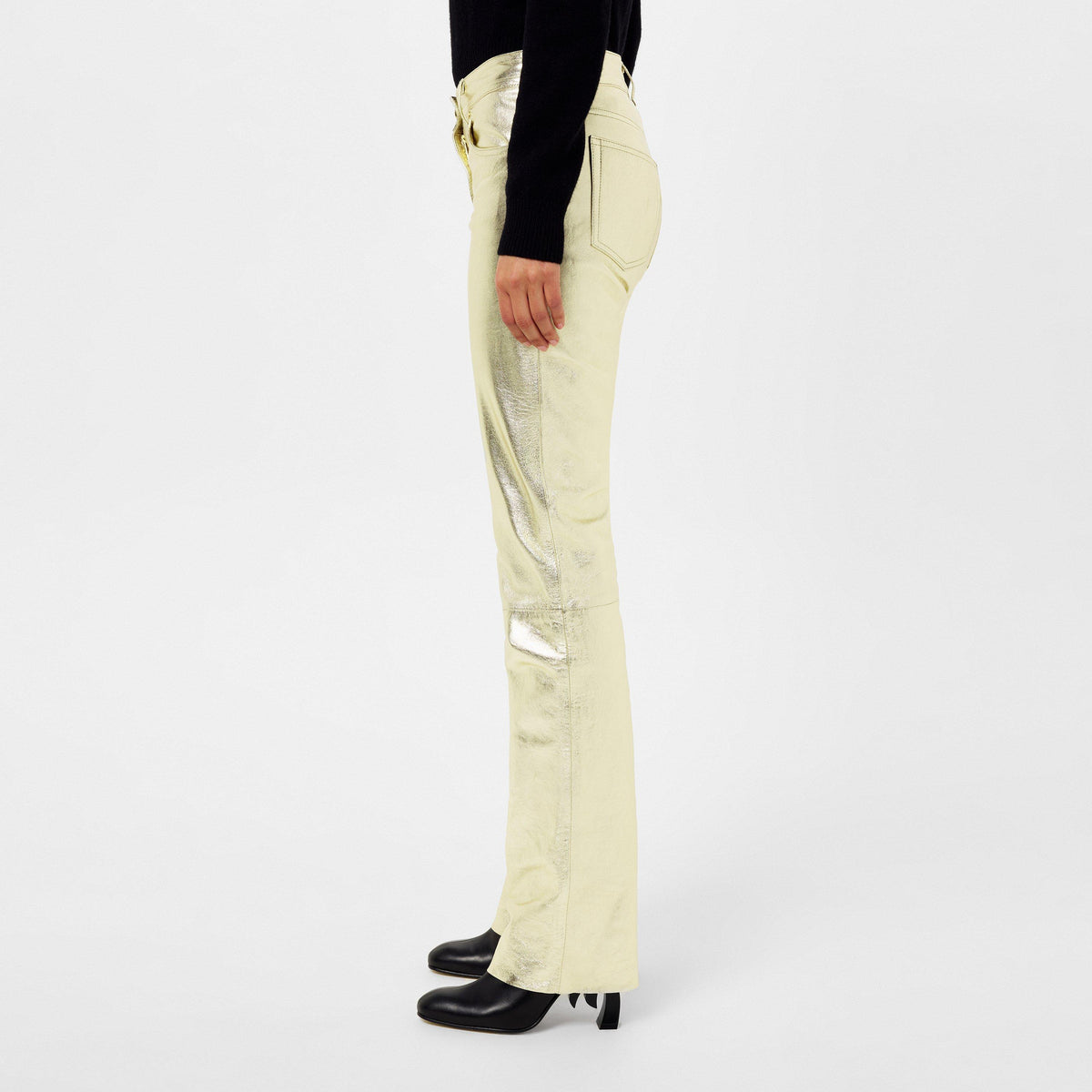 Laminated Leather Trousers