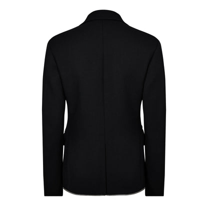 Japwool Double Breasted Wool Long Sleeve Blazer