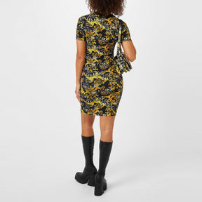 Baroque-Print Mini Dress