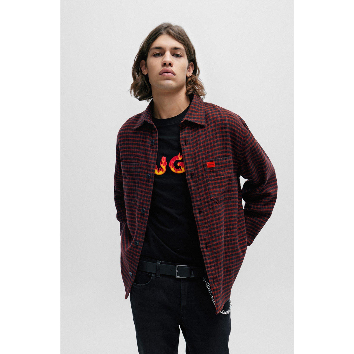 Oversized Checked Flannel Shirt