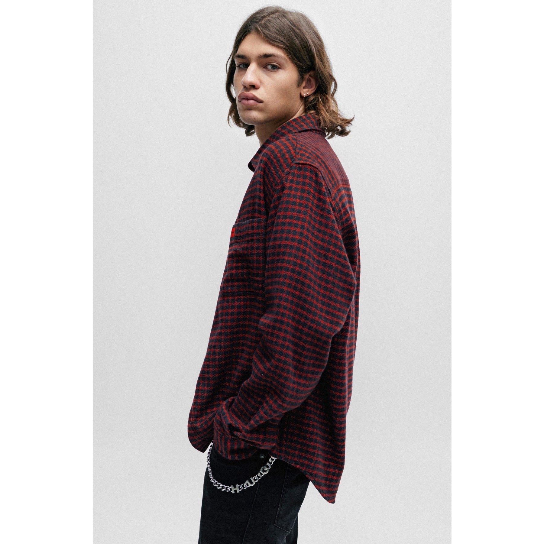 Oversized Checked Flannel Shirt