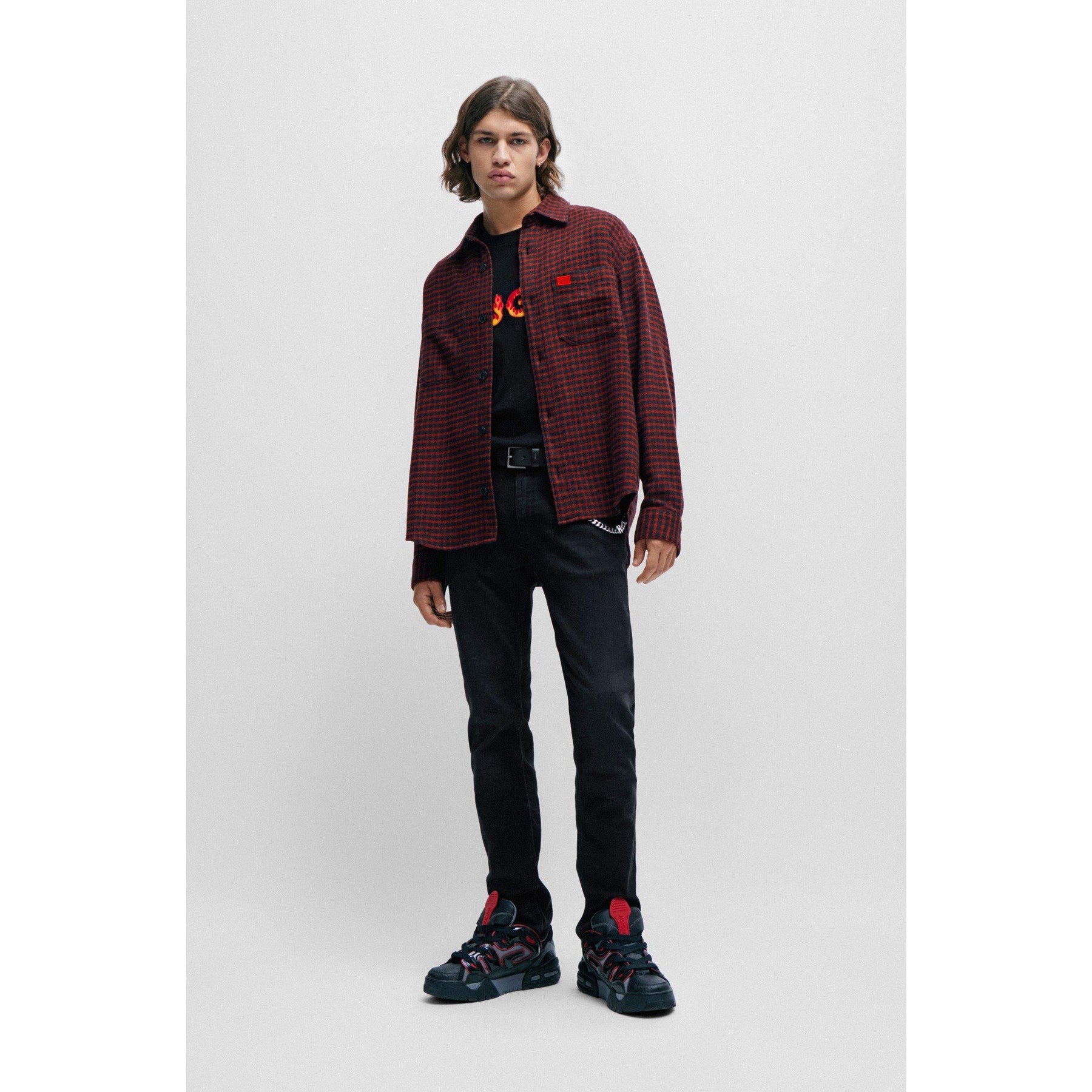 Oversized Checked Flannel Shirt