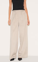 Grey Adjustable Waistband Detail Tailored Trousers