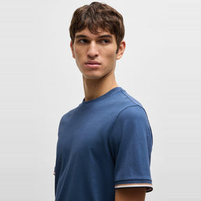 Men's Regular Fit Striped-Trim T-Shirt