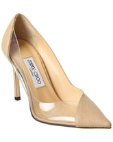 Jimmy Choo Cass 95 Linen & Vinyl Pump