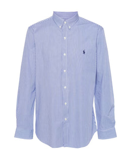 Polo Ralph Lauren Blue Button-Down Shirt with Pony Embroidery