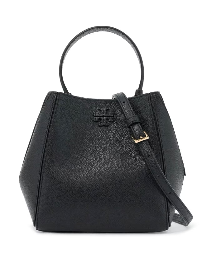 Grained Leather Bucket Bag