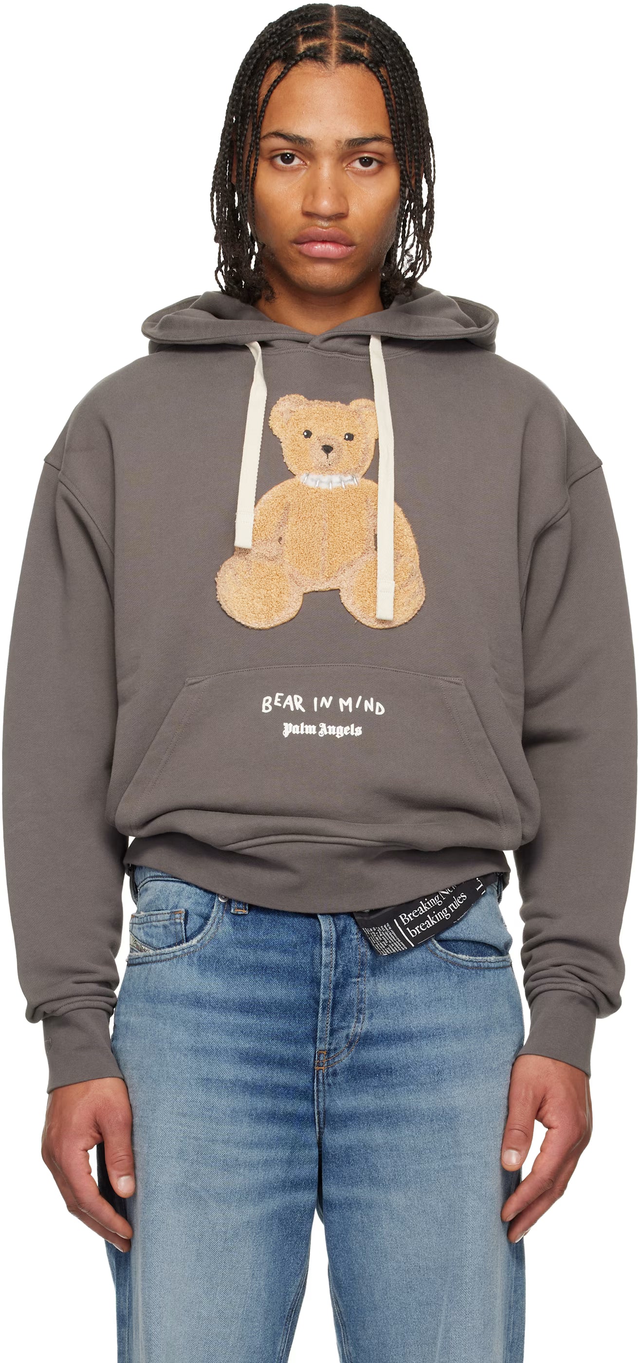 Gray 'Bear In Mind' Hoodie