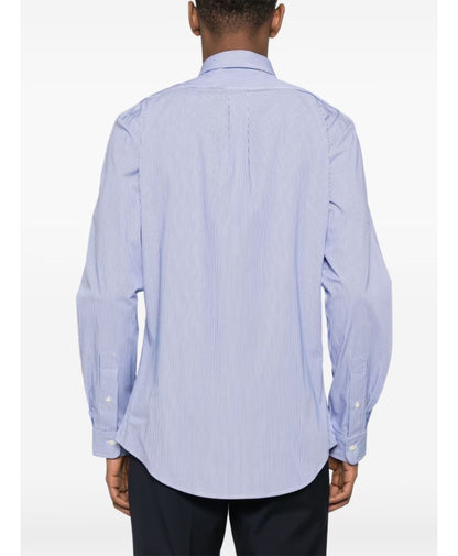 Polo Ralph Lauren Blue Button-Down Shirt with Pony Embroidery
