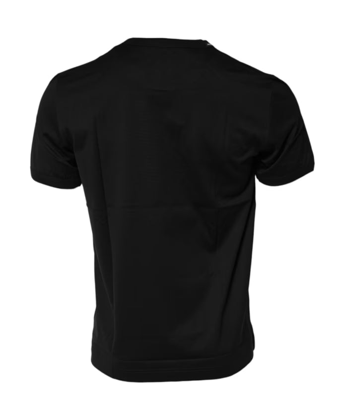 Dolce & Gabbana Black Logo Print Cotton T-shirt