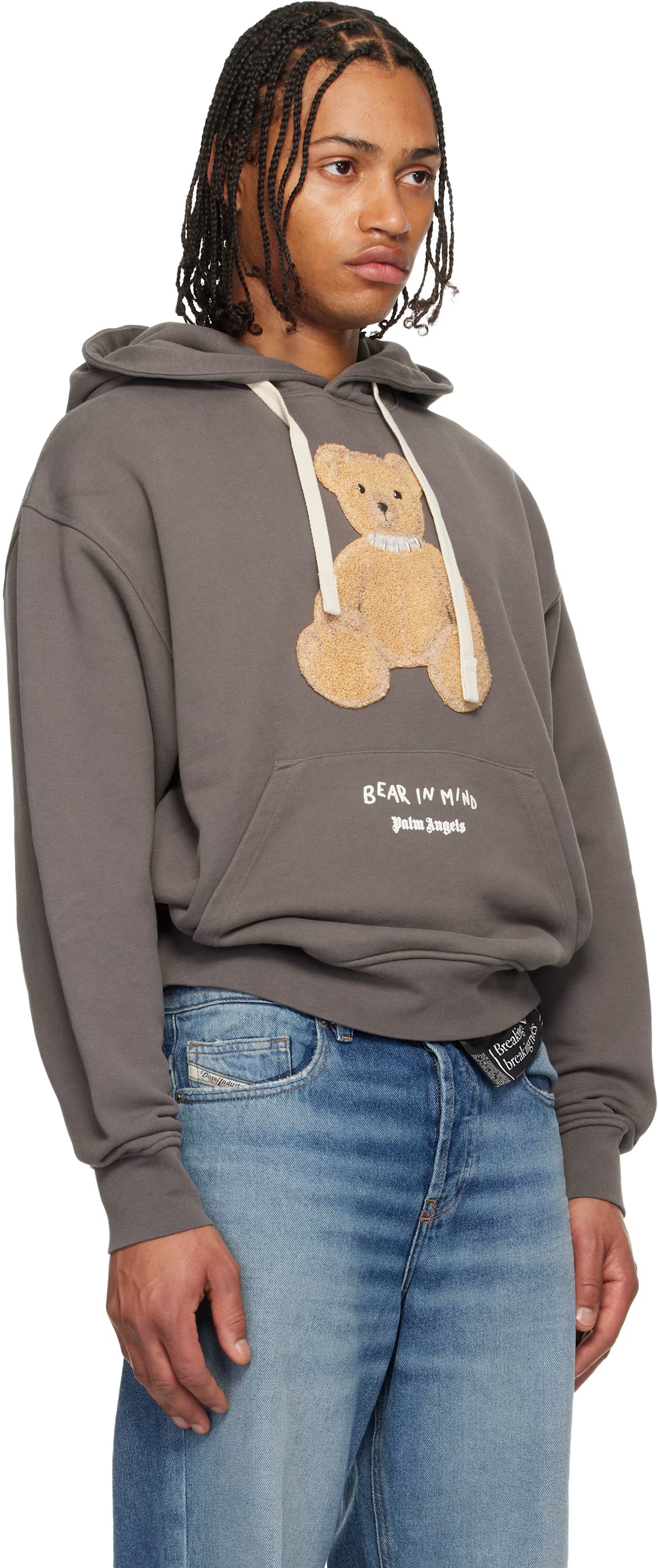 Gray 'Bear In Mind' Hoodie