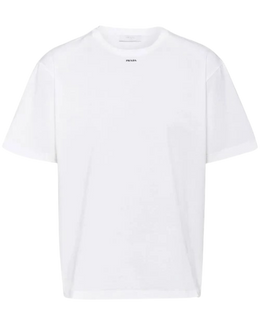 Prada Small Logo Print T-Shirt in White
