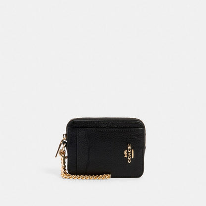 Zip Card Case In Signature Denim