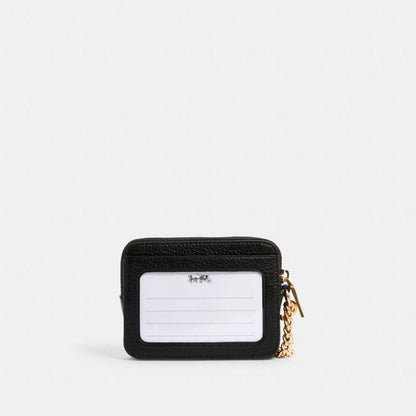 Zip Card Case In Signature Denim