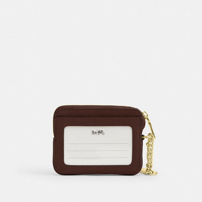 Zip Card Case In Signature Denim