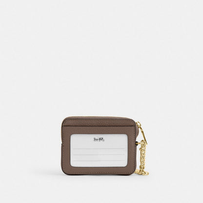 Zip Card Case In Signature Denim