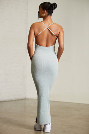 Low Back Maxi Dress in Green