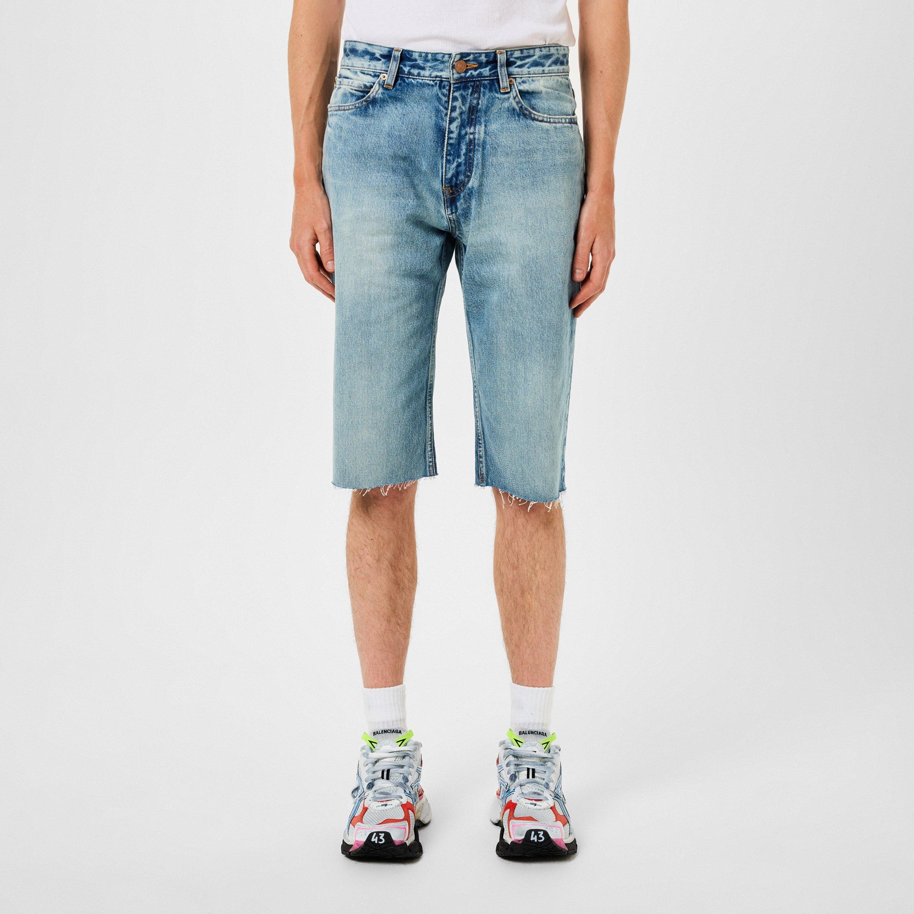 Slim Fit Denim Shorts