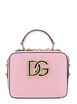 Luxury Pink DG Logo Structured Vanity Bag