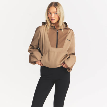 Woven Cotton Half Zip Pullover
