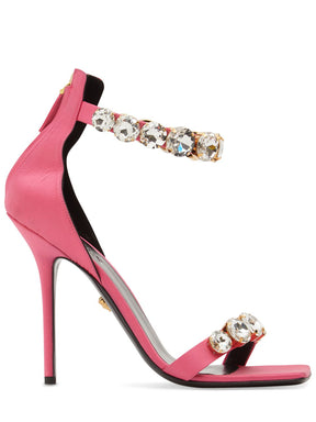 Versace 110mm Embellished satin sandals