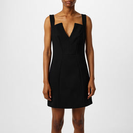 V-Collar Mini Dress