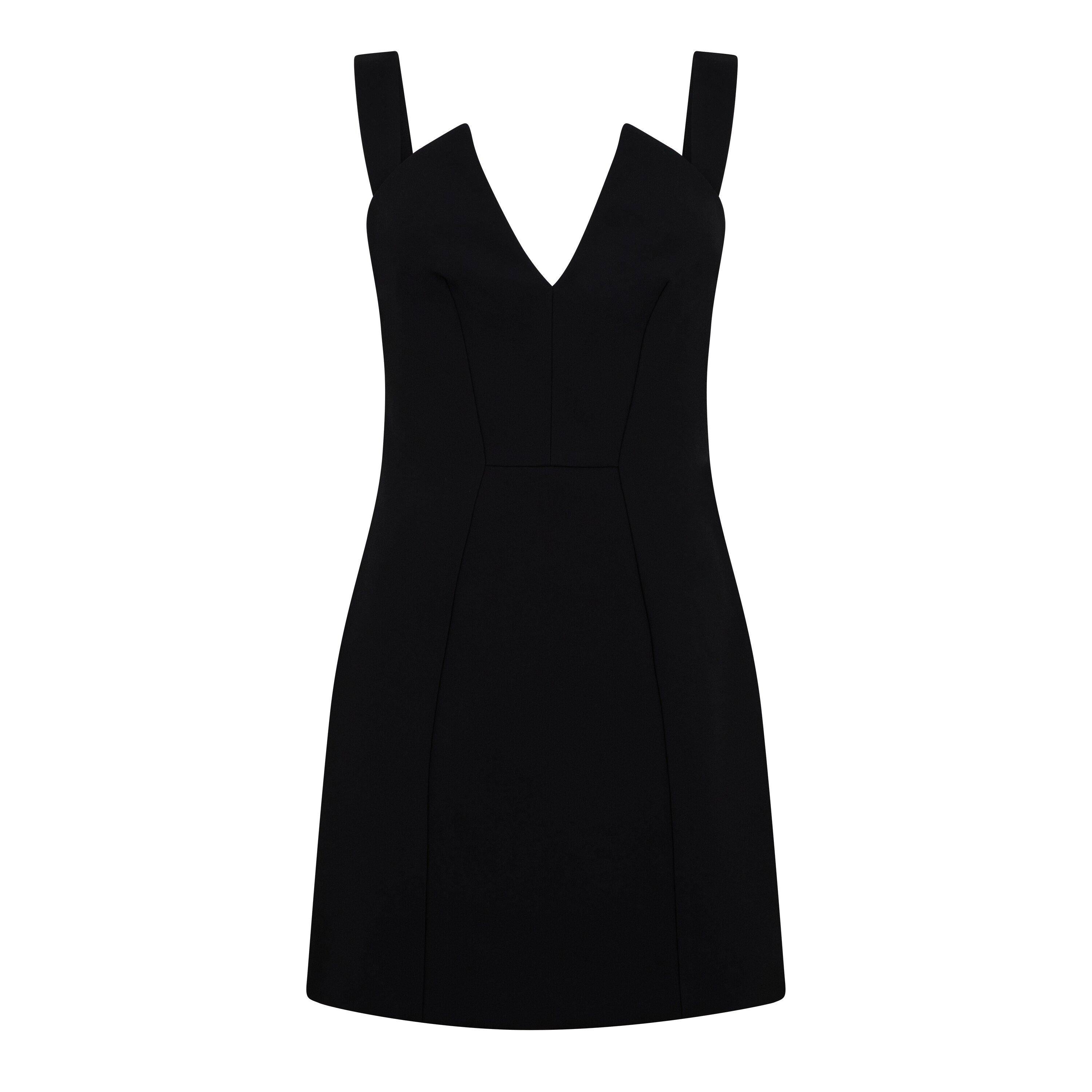 V-Collar Mini Dress