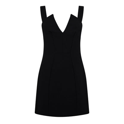 V-Collar Mini Dress