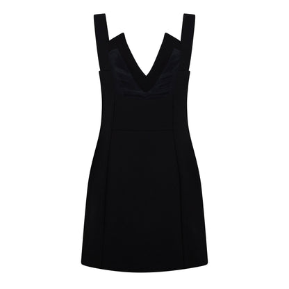 V-Collar Mini Dress