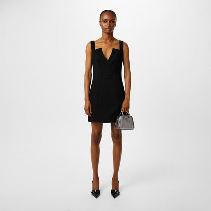 V-Collar Mini Dress