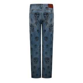 Skull Print Jeans