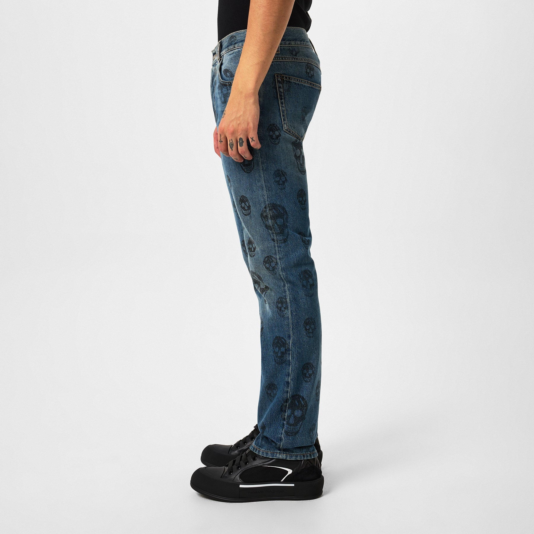 Skull Print Jeans