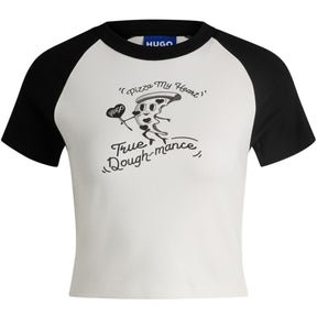 Deer Print Baby Tee Womens